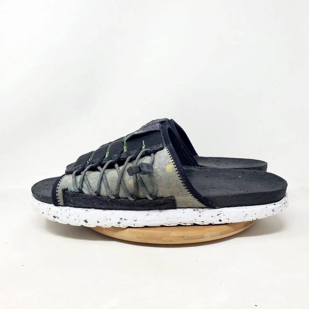 Nike Sandals Mens 14 Asuna Crater Slide Slip On Pool Beach Black Shoes